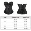 IMG_0459 Corset satinado con brocado de flores, tanga y medias - Juego completo