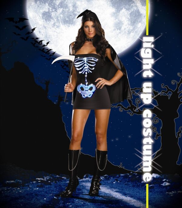 IMG_0510 Disfraz Sexy “La Muerte” con Luces de Fibras Ópticas | Halloween Original Dreamgirl