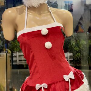 Vestido Navideño con Crinolina y Gorro - Navidad 2025